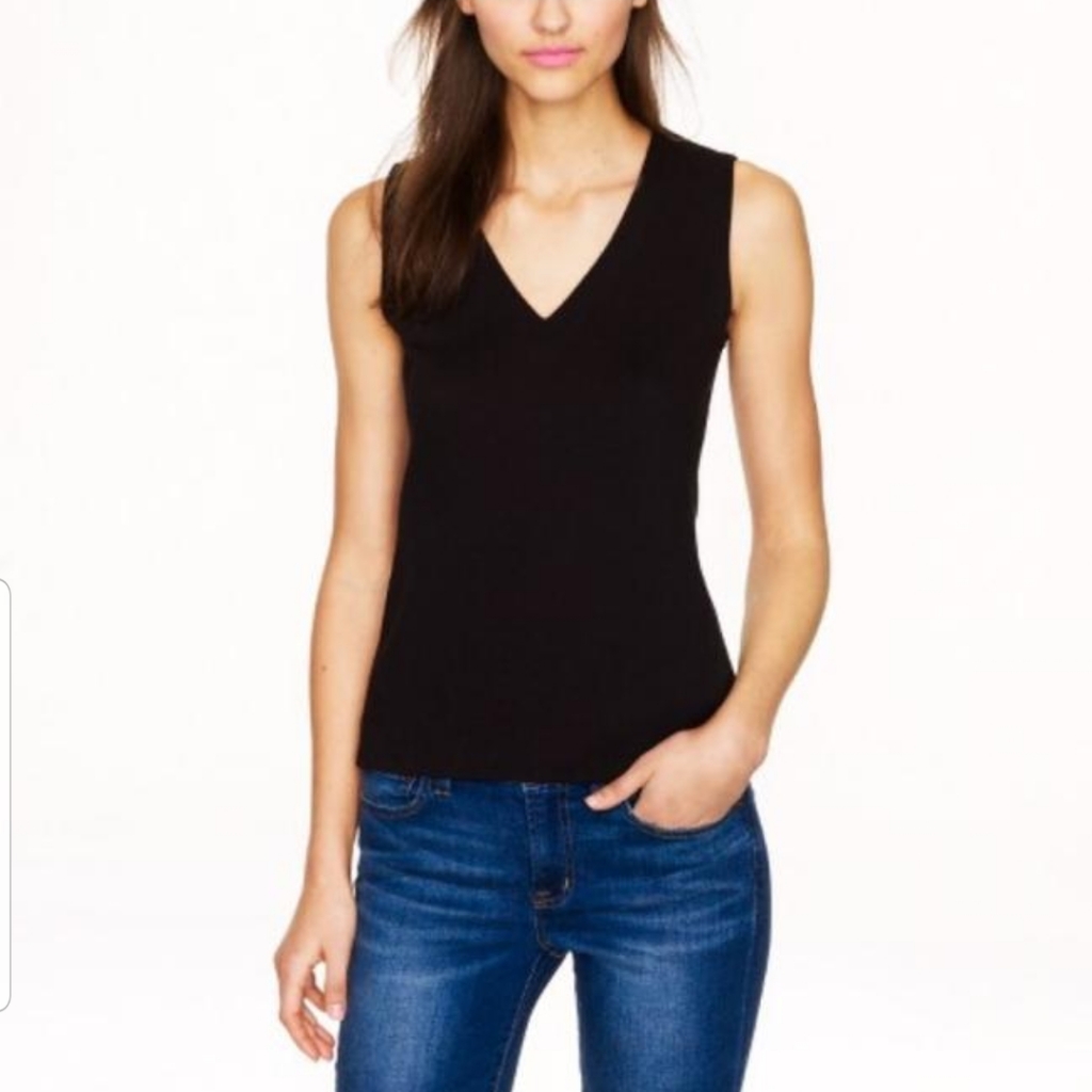 J.Crew Structured V-Neck Shell